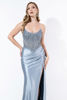 Imagen de Maxi Dress Straple Corse, Falda Satin Stretch