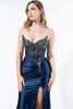 Imagen de Maxi Dress Straple Corse, Falda Satin Stretch