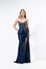 Imagen de Maxi Dress Straple Corse, Falda Satin Stretch