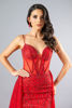 Imagen de Maxi Dress Tirantes Brillo Abalorios Con Cola