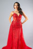 Imagen de Maxi Dress Tirantes Brillo Abalorios Con Cola