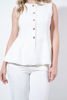 Imagen de Chaleco Estilo Peplum Botones Dorados