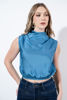 Imagen de Blusa Cuello Alto En Satin Sin Mangas
