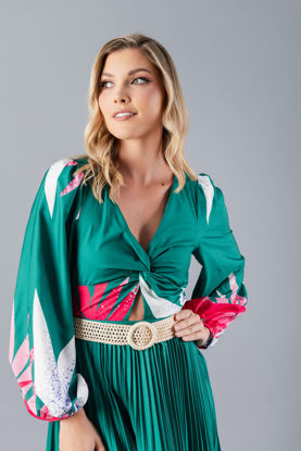 Imagen de Vestido Cuello V Manga Larga  ( Exclusivo Pagina)