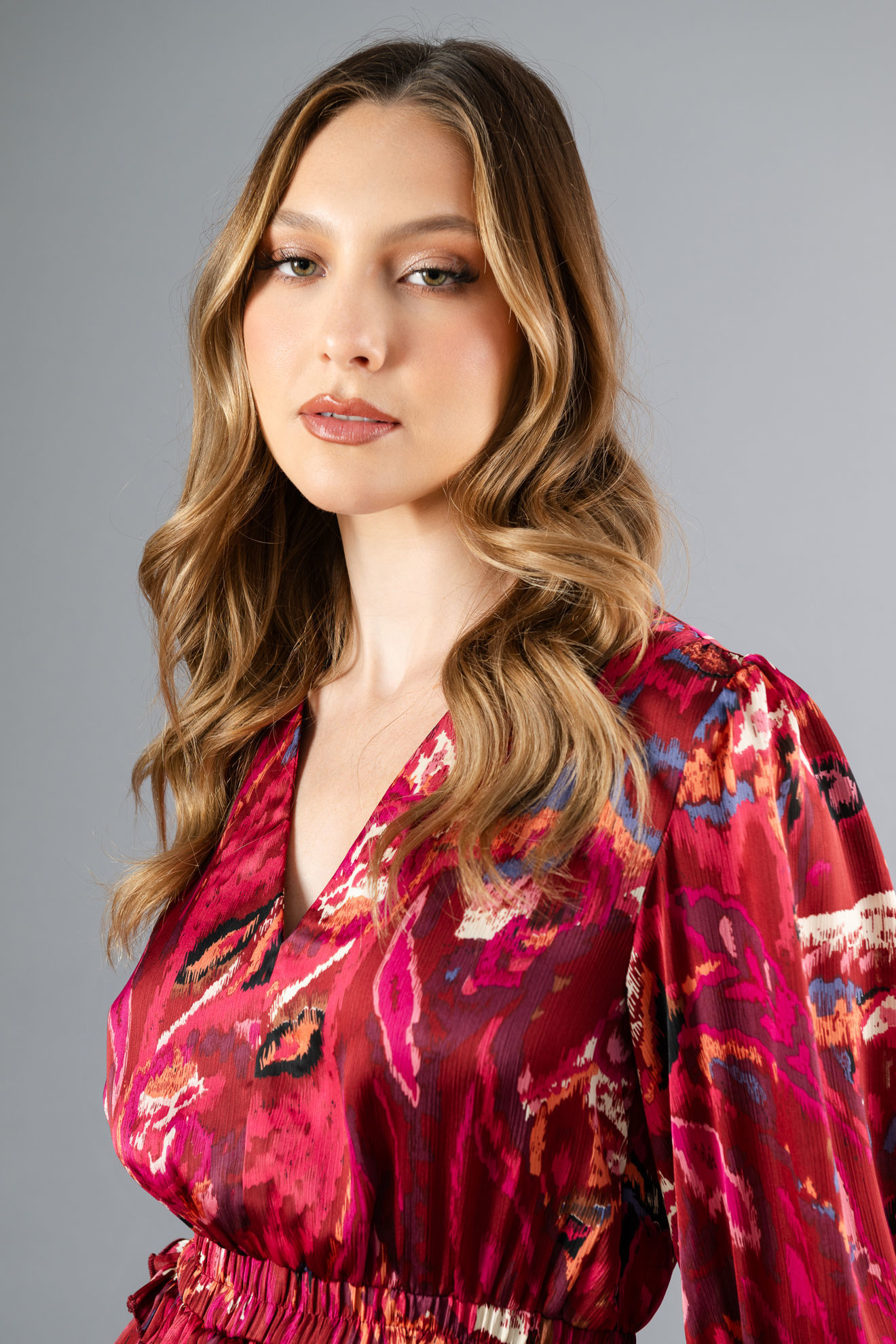 Imagen de Vestido En Satin Estampado   ( ExclusivoPagina)