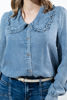 Imagen de Blusa Mezclilla Cuello Con Vuelo