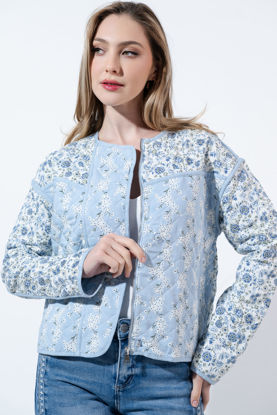 Imagen de Sweater Print Flores Con Ziper