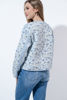 Imagen de Sweater Print Flores Con Ziper