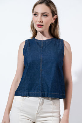 Imagen de Blusa Mezclilla Con Botones Espalda