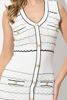 Imagen de Vestido Estilo Lapiza Botones Dorados Decorativos