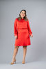 Imagen de Vestido En Satin Cuello Alto