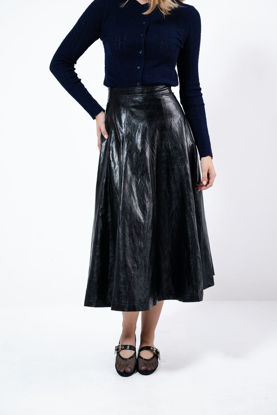 Imagen de Falda Midi En Cuerina