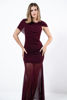Imagen de Vestido Con Semi Capa, Falda Con Trasparencia