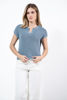 Imagen de Blusa Tejida Cuello V Manga Corta