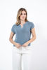 Imagen de Blusa Tejida Cuello V Manga Corta