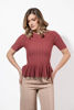 Imagen de Blusa Tejida Estilo Peplum Manga Corta