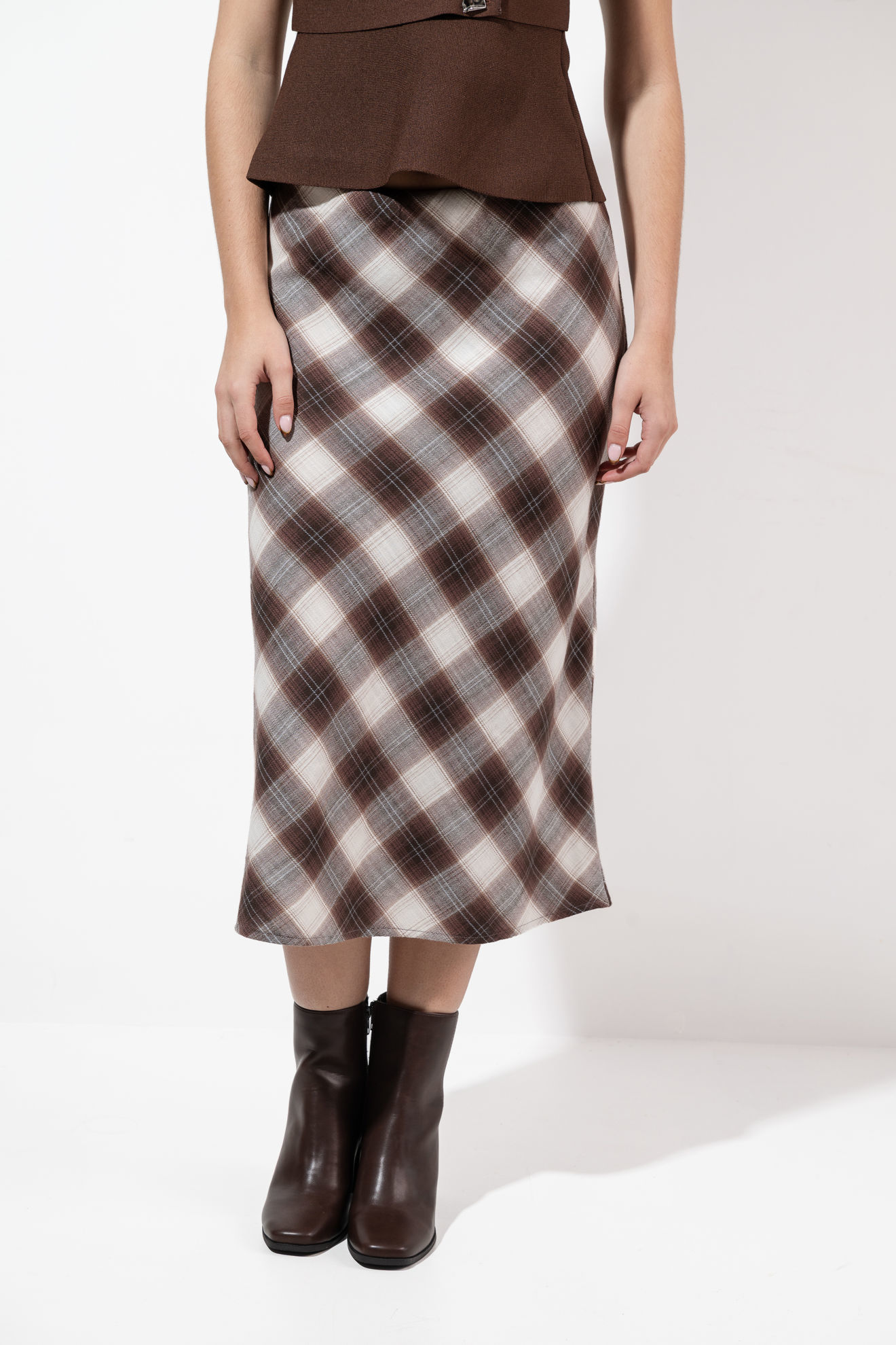 Imagen de Falda Midi Print Cuadros