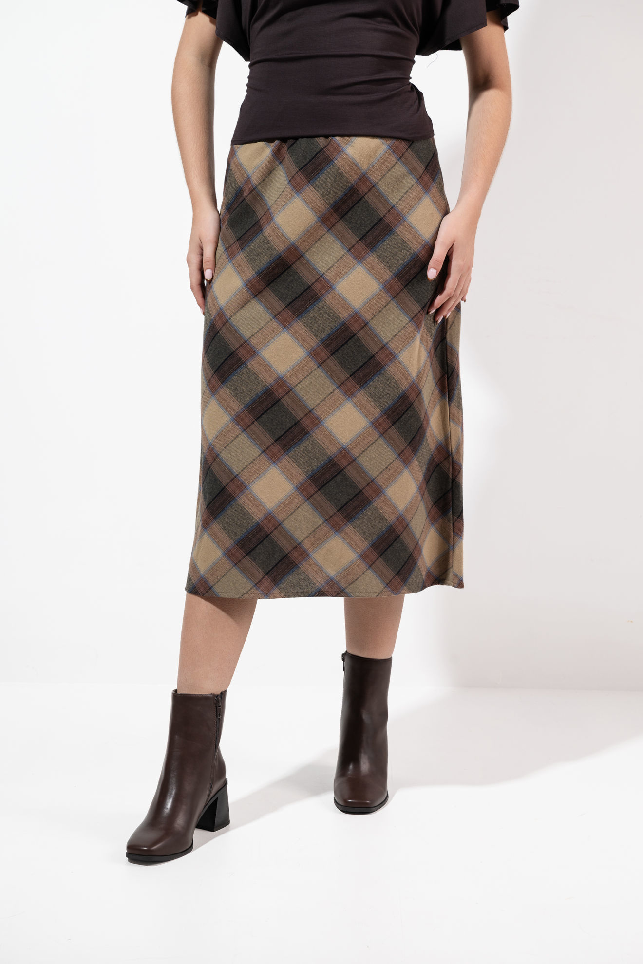 Imagen de Falda Midi Print Cuadros