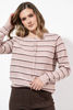 Imagen de Sweater En Rayas Botones Cuello Redondo
